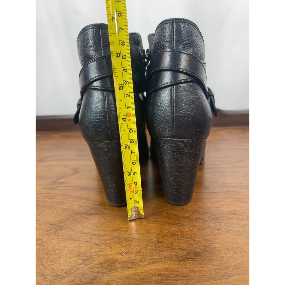 Cole Haan Grand OS Bootie Sz 8 Black Leather Hayes Block Heel Boot Ankle W05182 - Picture 6 of 16
